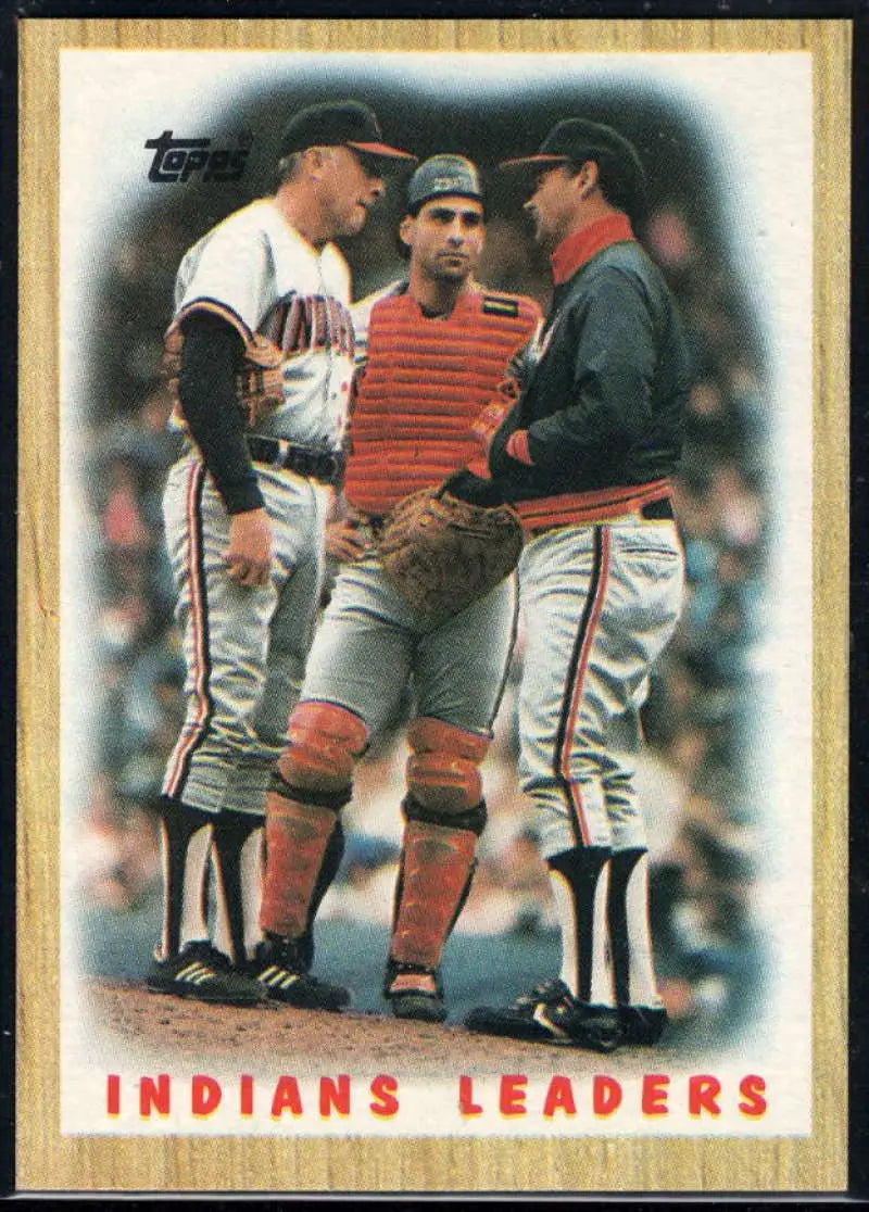 1987 Topps #11 Phil Niekro/Chris Bando EX Excellent Cleveland Indians Baseball Card - Baseball Card Single
