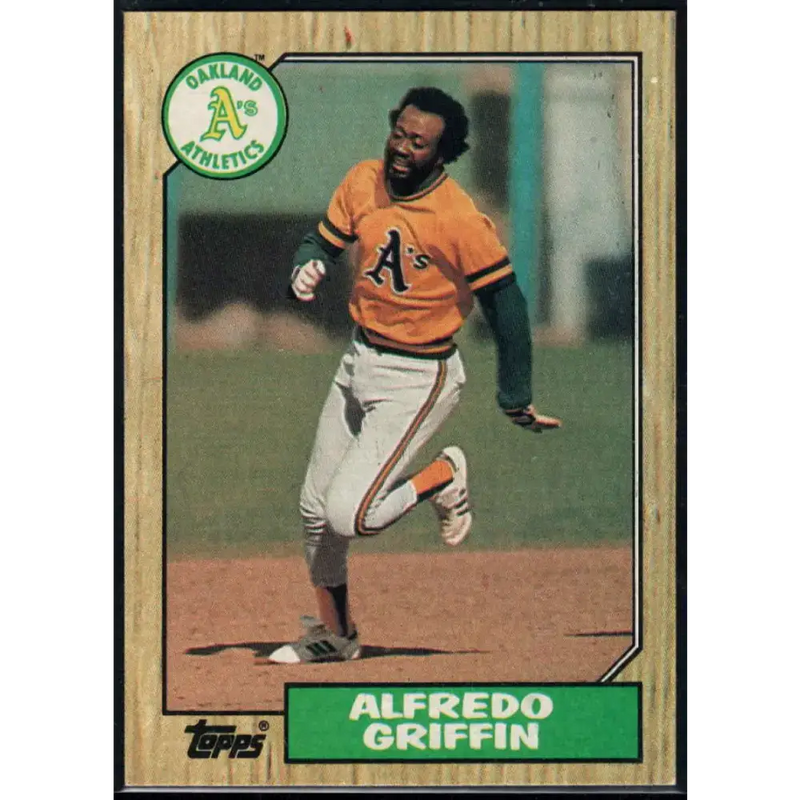 1987 Topps #111 Alfredo Griffin EX Excellent Oakland Athletics Baseball Card - Baseball Card Single
