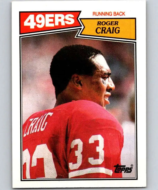 1987 Topps #113 Roger Craig EX Excellent San Francisco 49ers Football Card - Football Card Single