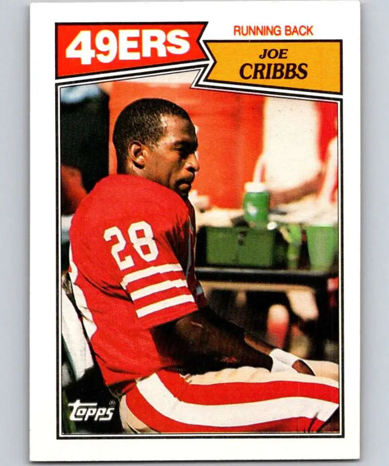 1987 Topps #114 Joe Cribbs EX Excellent San Francisco 49ers Football Card - Football Card Single