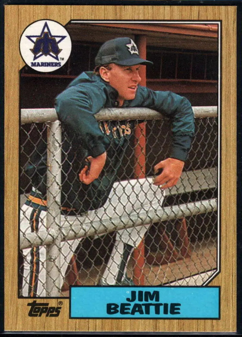 1987 Topps #117 Jim Beattie EX Excellent Seattle Mariners Baseball Card - Baseball Card Single