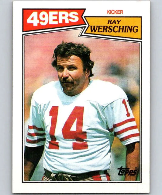 1987 Topps #117 Ray Wersching EX Excellent San Francisco 49ers Football Card - Football Card Single