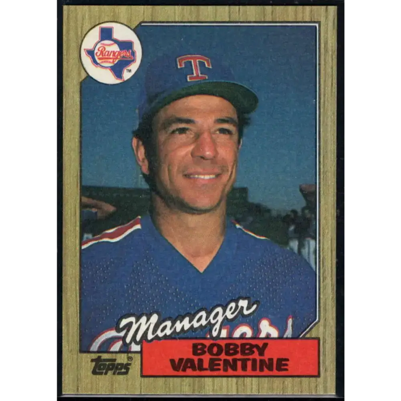 1987 Topps #118 Bobby Valentine EX Excellent Texas Rangers Baseball Card - Baseball Card Single