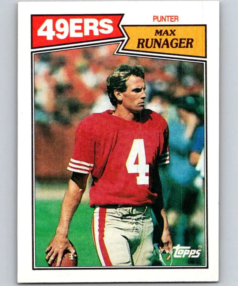 1987 Topps #118 Max Runager EX Excellent San Francisco 49ers Football Card - Football Card Single