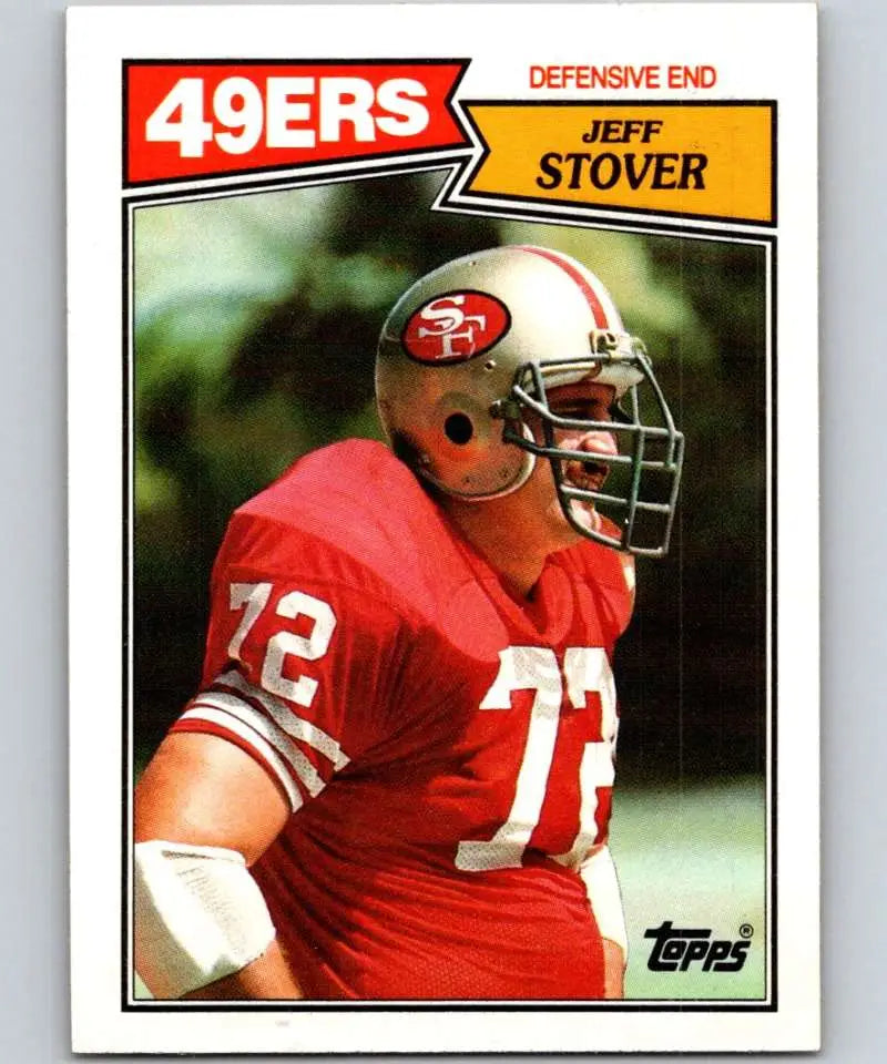 1987 Topps #119 Jeff Stover EX Excellent San Francisco 49ers Football Card - Football Card Single