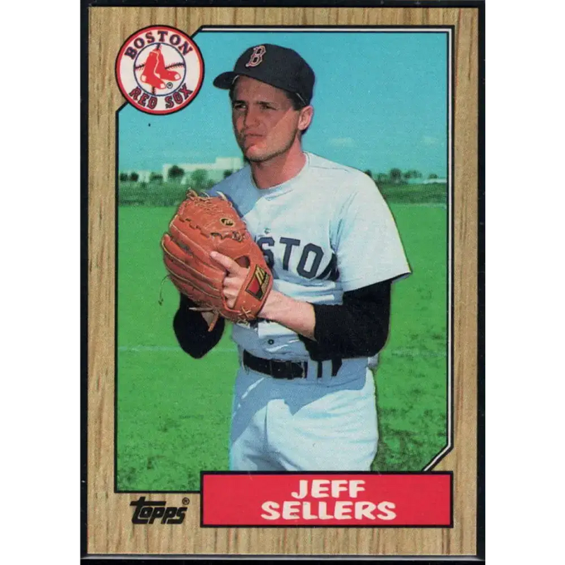 1987 Topps #12 Jeff Sellers EX Excellent Boston Red Sox Baseball Card - Baseball Card Single