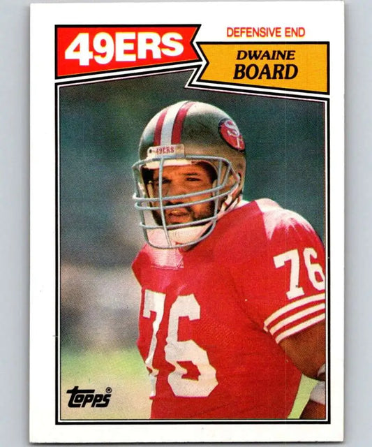 1987 Topps #120 Dwaine Board EX Excellent San Francisco 49ers Football Card - Football Card Single