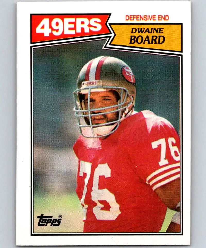 1987 Topps #120 Dwaine Board EX Excellent San Francisco 49ers Football Card - Football Card Single