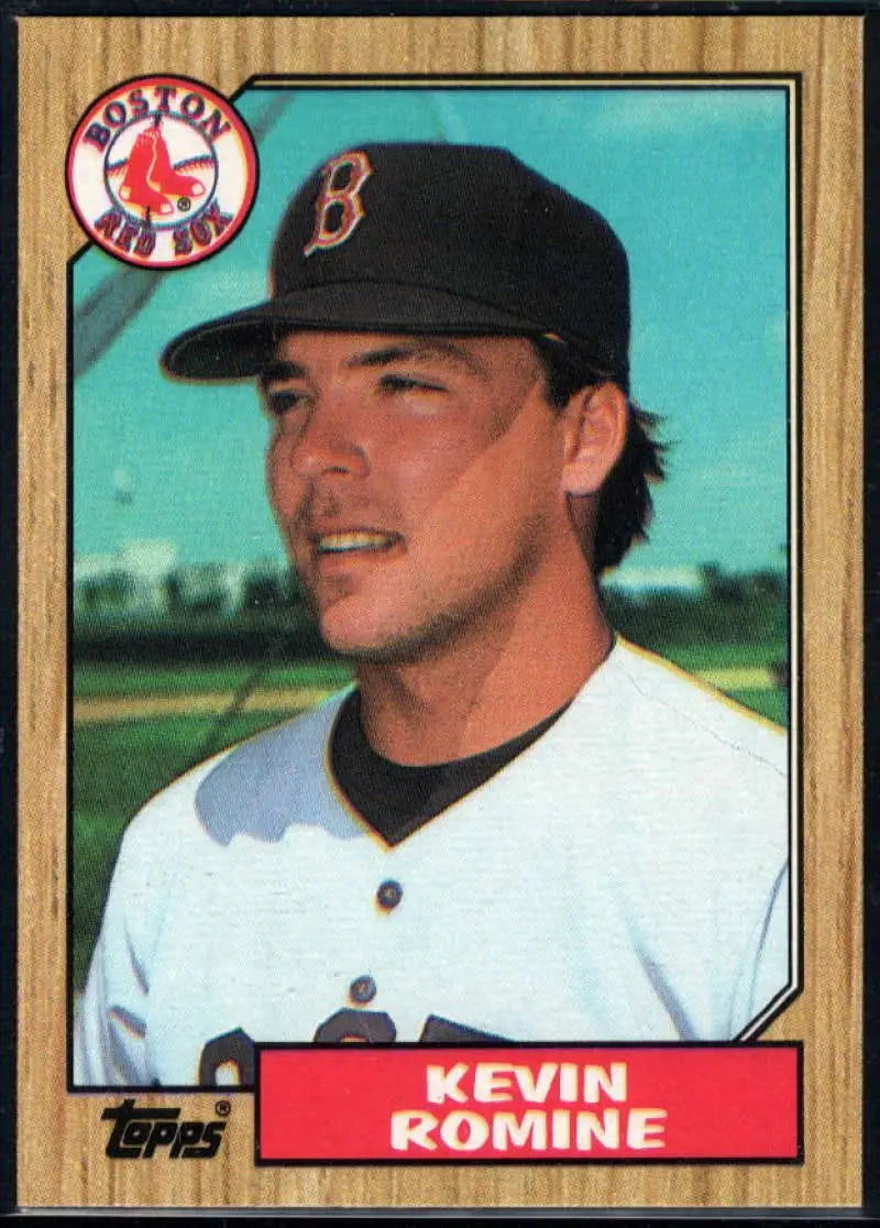 1987 Topps #121 Kevin Romine EX Excellent RC Rookie Boston Red Sox Baseball Card - Baseball Card Single