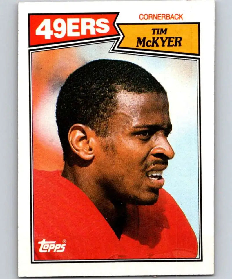 1987 Topps #121 Tim McKyer EX Excellent RC Rookie San Francisco 49ers Football Card - Football Card Single