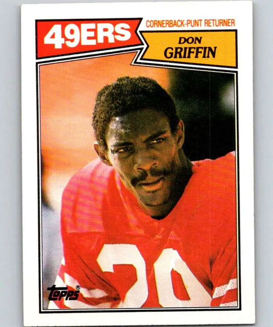 1987 Topps #122 Don Griffin EX Excellent RC Rookie San Francisco 49ers Football Card - Football Card Single