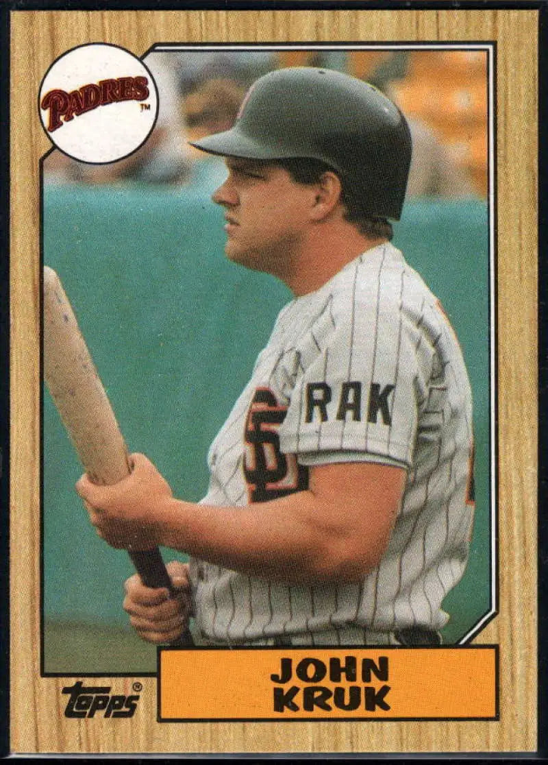 1987 Topps #123 John Kruk EX Excellent RC Rookie San Diego Padres Baseball Card - Baseball Card Single
