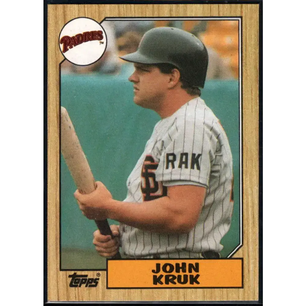 1987 Topps #123 John Kruk EX Excellent RC Rookie San Diego Padres Baseball Card - Baseball Card Single