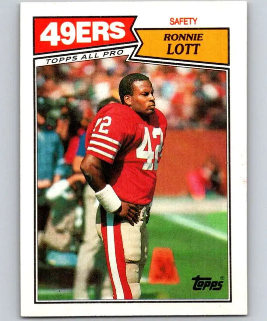 1987 Topps #123 Ronnie Lott EX Excellent San Francisco 49ers Football Card - Football Card Single