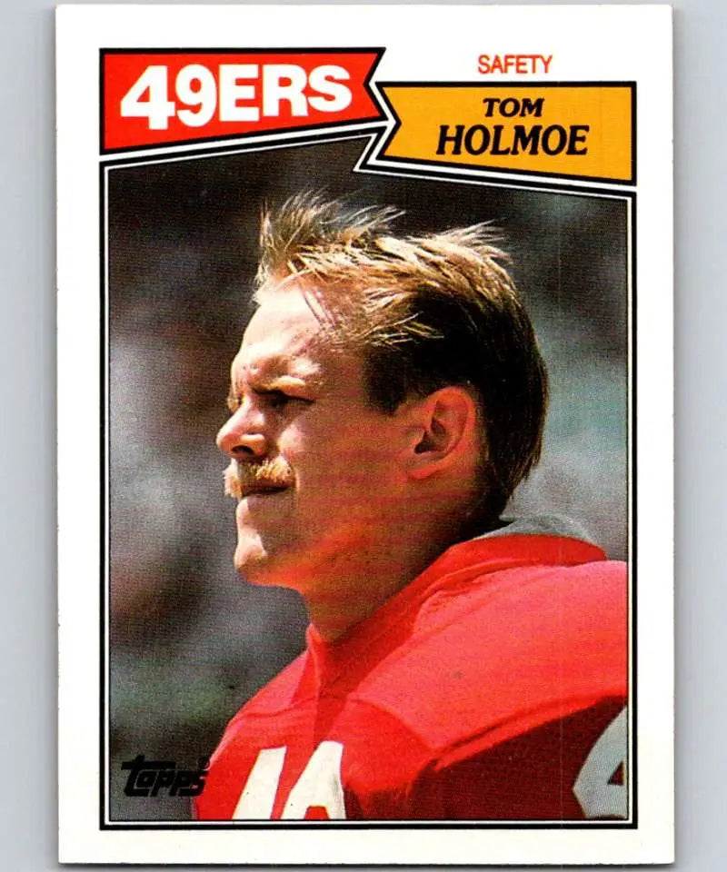 1987 Topps #124 Tom Holmoe EX Excellent San Francisco 49ers Football Card - Football Card Single