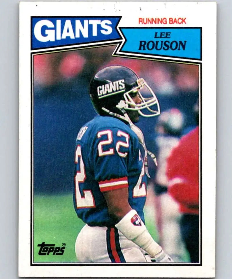 1987 Topps #13 Lee Rouson EX Excellent New York Giants Football Card - Football Card Single