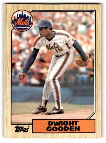 1987 Topps Dwight Gooden Mets baseball card from the mets baseball cards collection