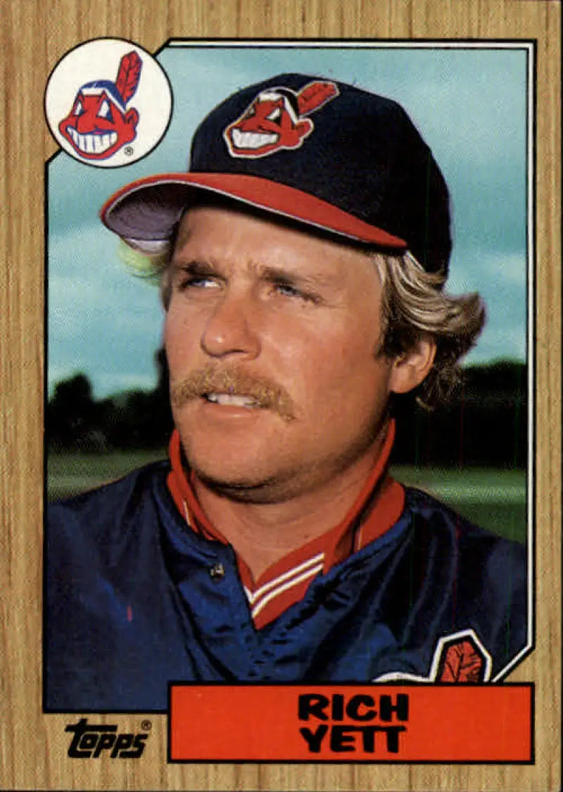 1987 Topps #134 Rich Yett EX Excellent Cleveland Indians Baseball Card - Baseball Card Single