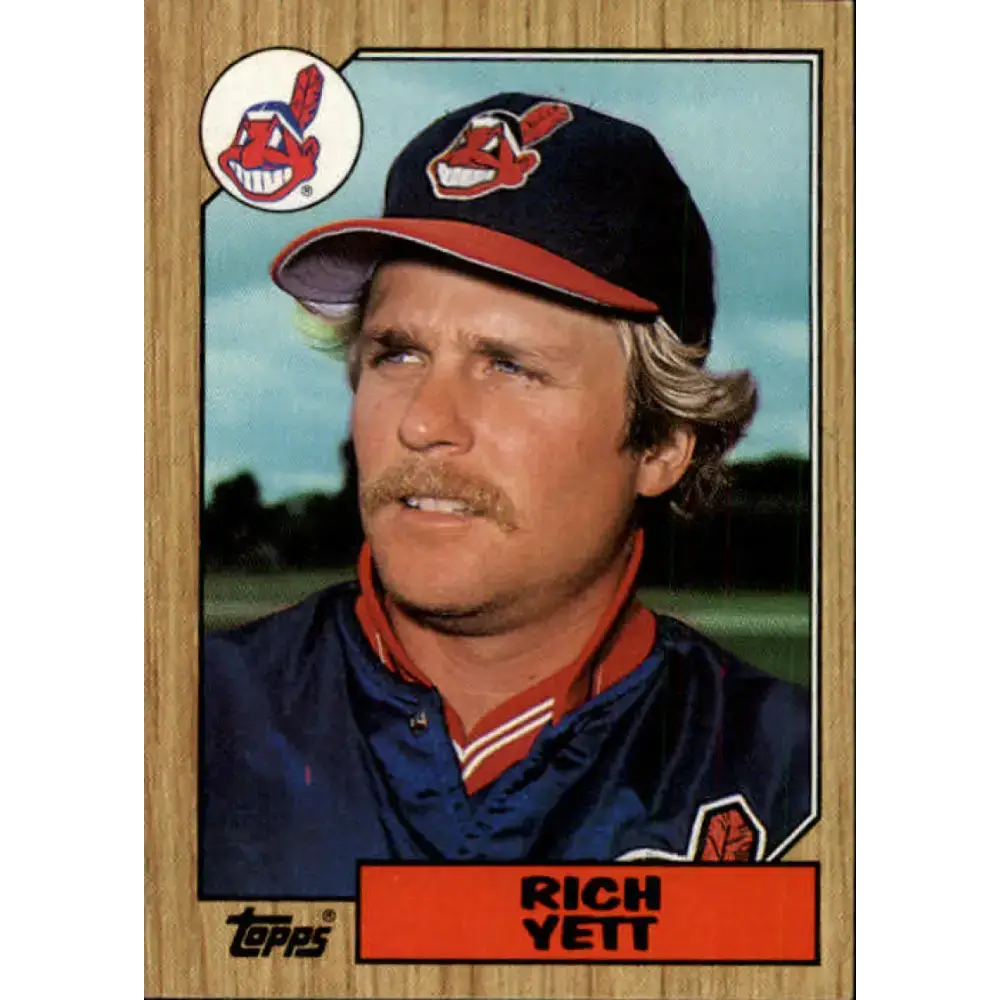 1987 Topps #134 Rich Yett EX Excellent Cleveland Indians Baseball Card - Baseball Card Single