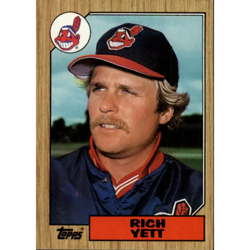 1987 Topps #134 Rich Yett EX Excellent Cleveland Indians Baseball Card - Baseball Card Single
