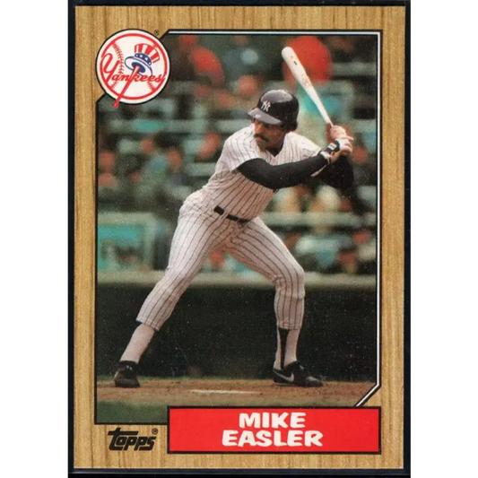 1987 Topps #135 Mike Easler EX Excellent New York Yankees Baseball Card - Baseball Card Single