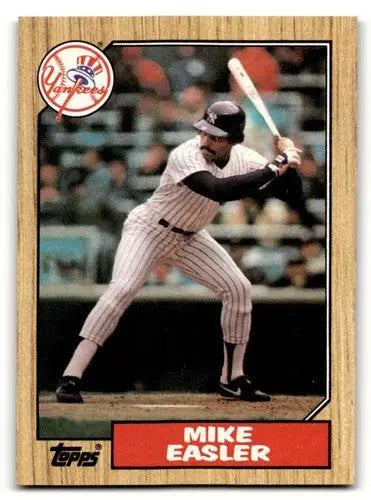 1987 Topps Mike Easler Yankees baseball card with original gloss, #135 in the set