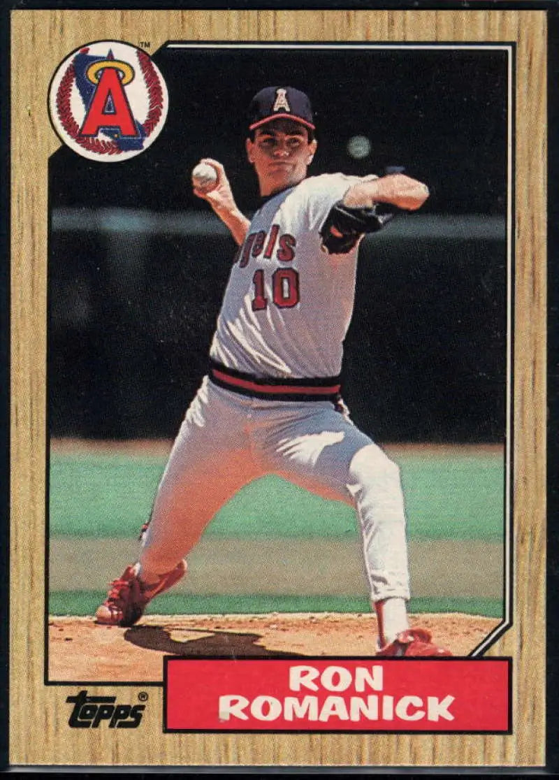 1987 Topps #136 Ron Romanick EX Excellent California Angels Baseball Card - Baseball Card Single