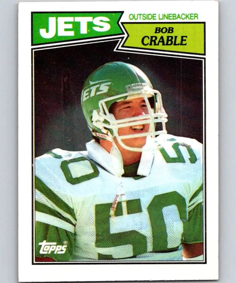 1987 Topps #138 Bob Crable EX Excellent New York Jets Football Card - Football Card Single