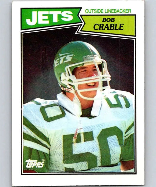 1987 Topps #138 Bob Crable EX Excellent New York Jets Football Card - Football Card Single