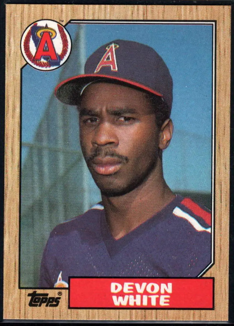 1987 Topps #139 Devon White EX Excellent RC Rookie California Angels Baseball Card - Baseball Card Single