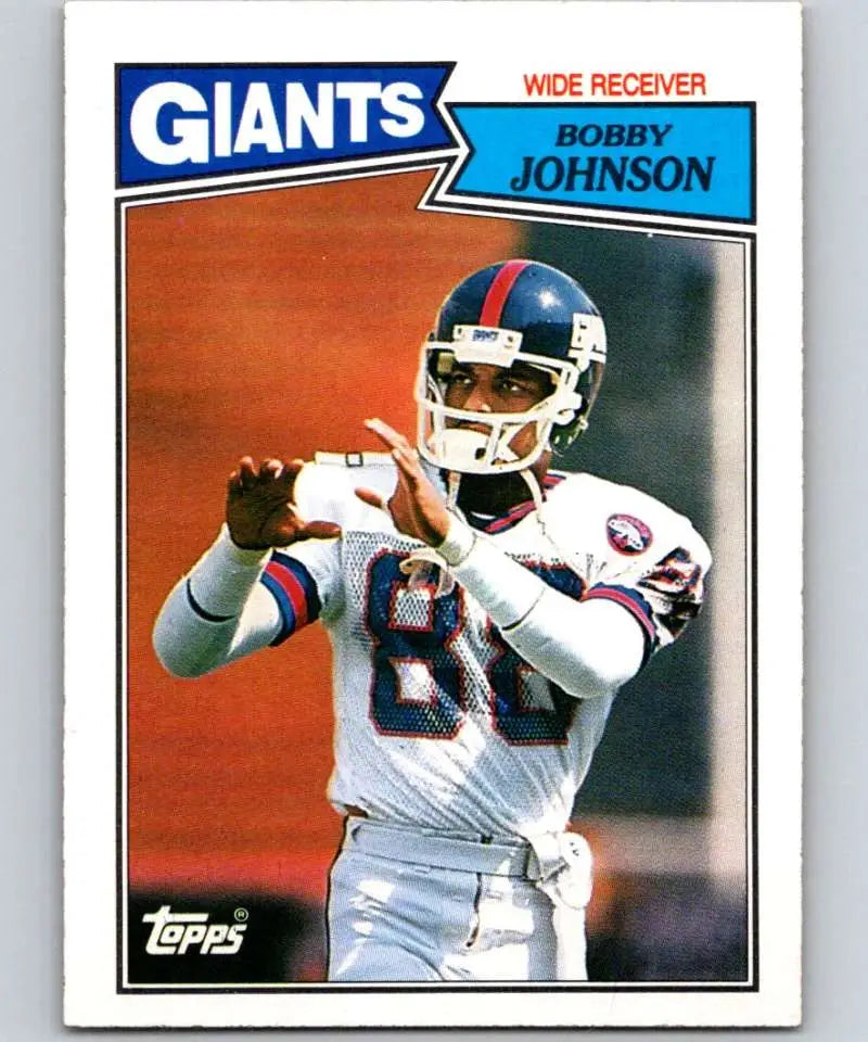 1987 Topps #14 Bobby Johnson EX Excellent New York Giants Football Card - Football Card Single