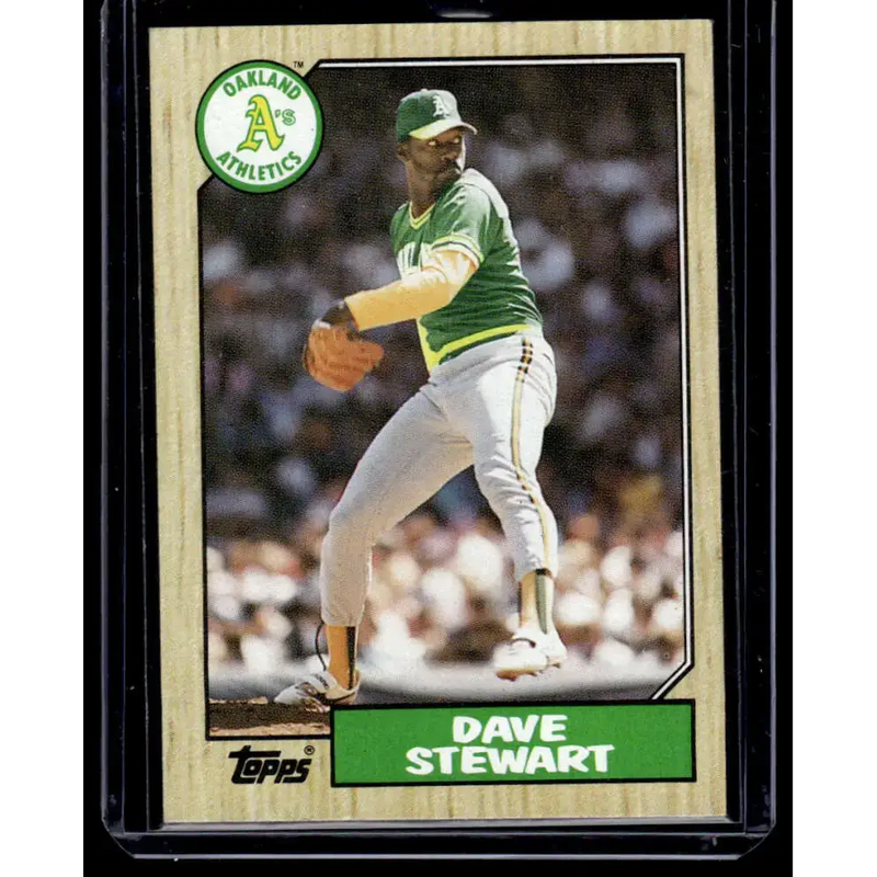 1987 Topps #14 Dave Stewart Oakland Athletics NM-MT Baseball Card - Baseball Card Single