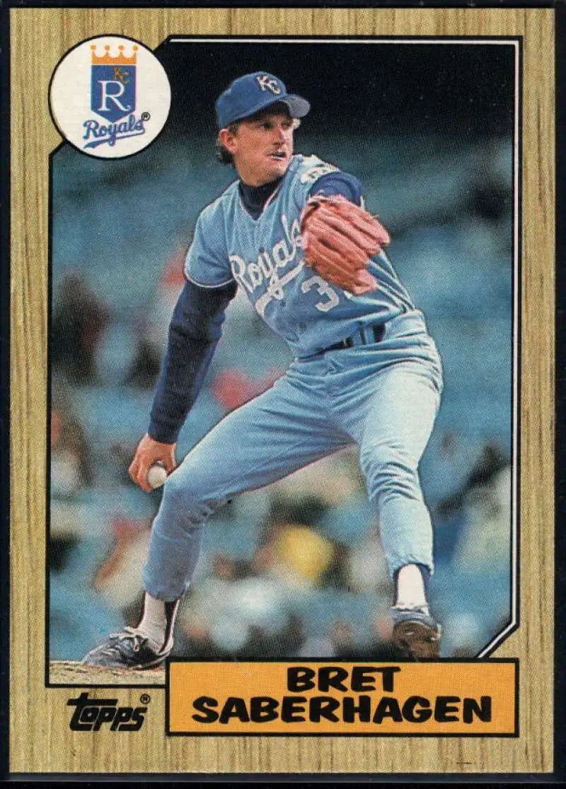 1987 Topps #140 Bret Saberhagen EX Excellent Kansas City Royals Baseball Card - Baseball Card Single