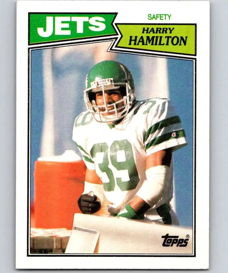 1987 Topps #141 Harry Hamilton EX Excellent RC Rookie New York Jets Football Card - Football Card Single