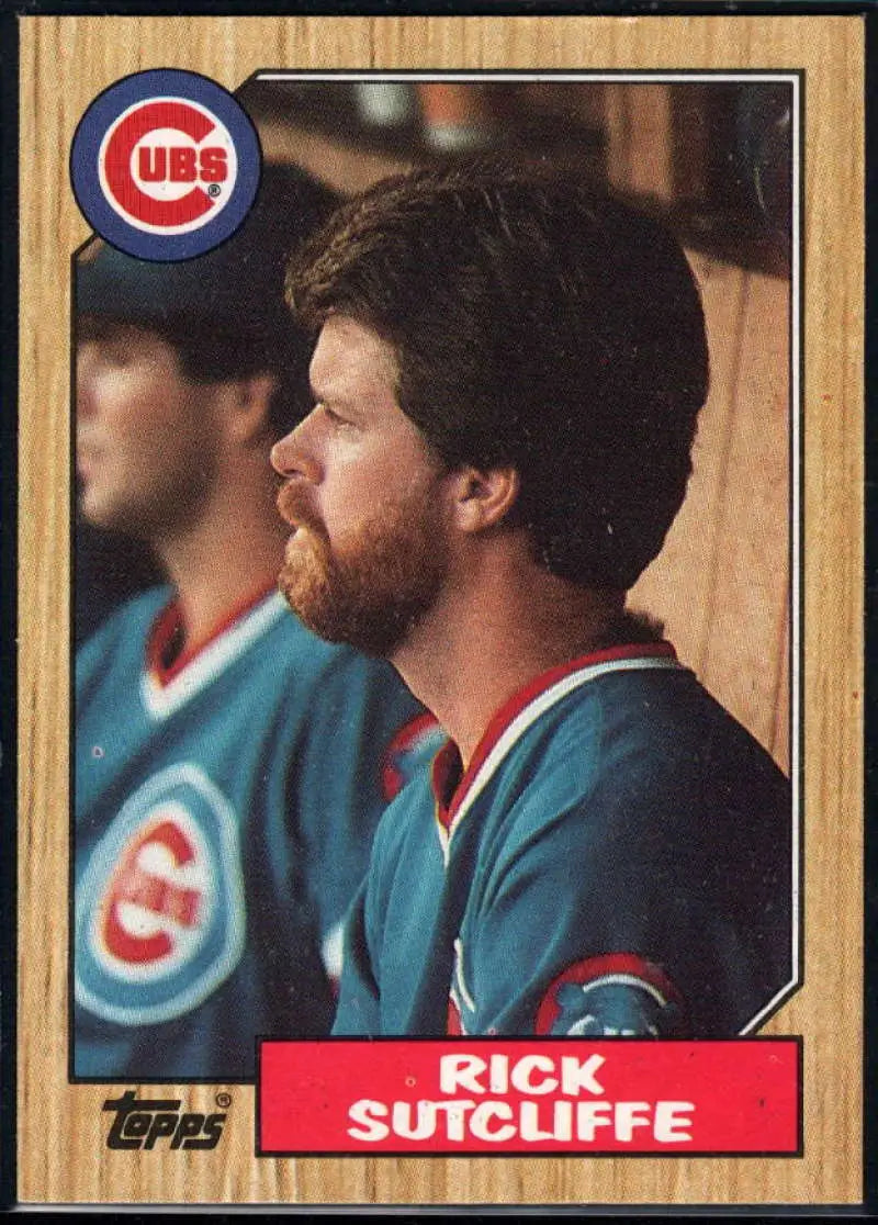1987 Topps #142 Rick Sutcliffe EX Excellent Chicago Cubs Baseball Card - Baseball Card Single