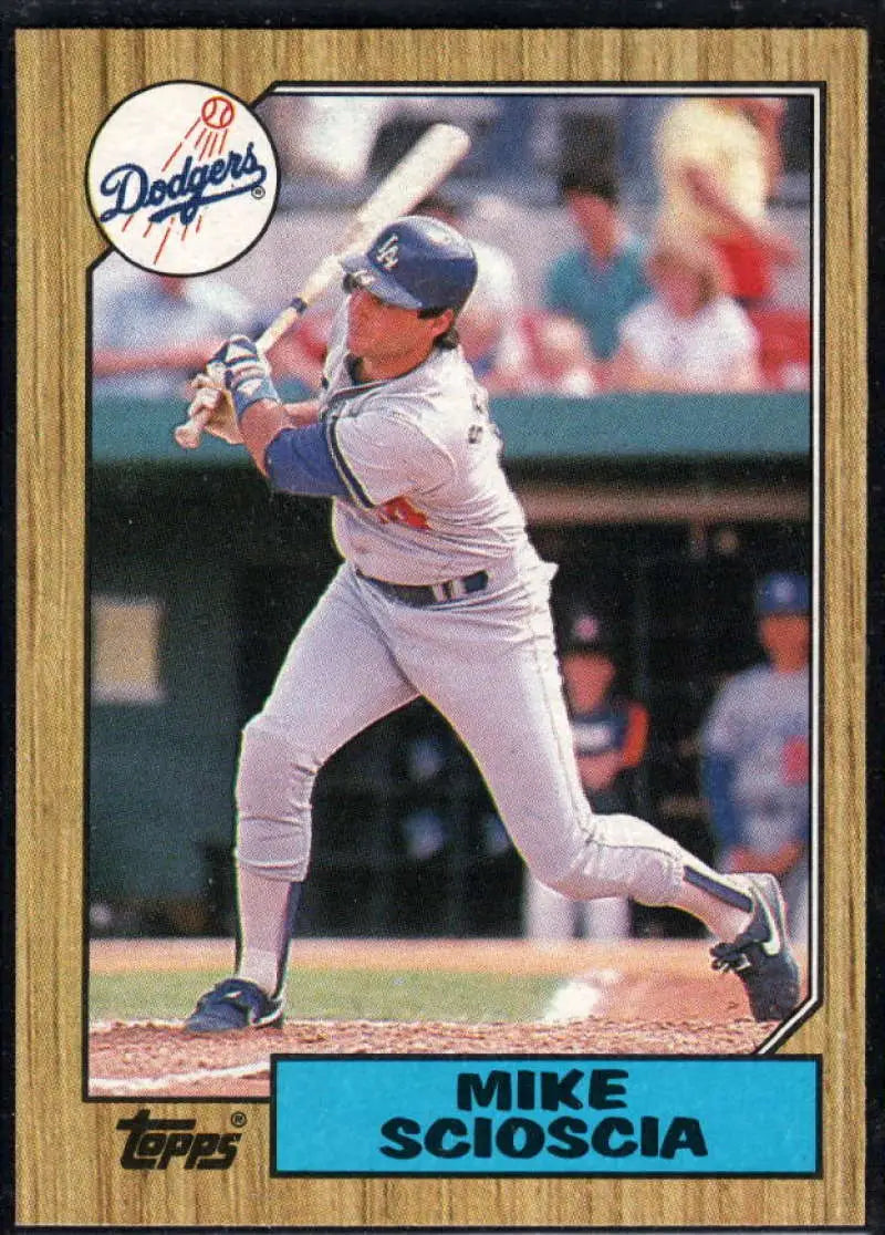 1987 Topps #144 Mike Scioscia EX Excellent Los Angeles Dodgers Baseball Card - Baseball Card Single