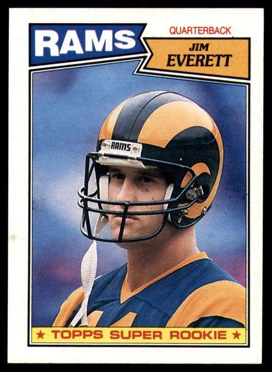 1987 Topps #145 Jim Everett EX Excellent RC Rookie Los Angeles Rams Football Card - Football Card Single