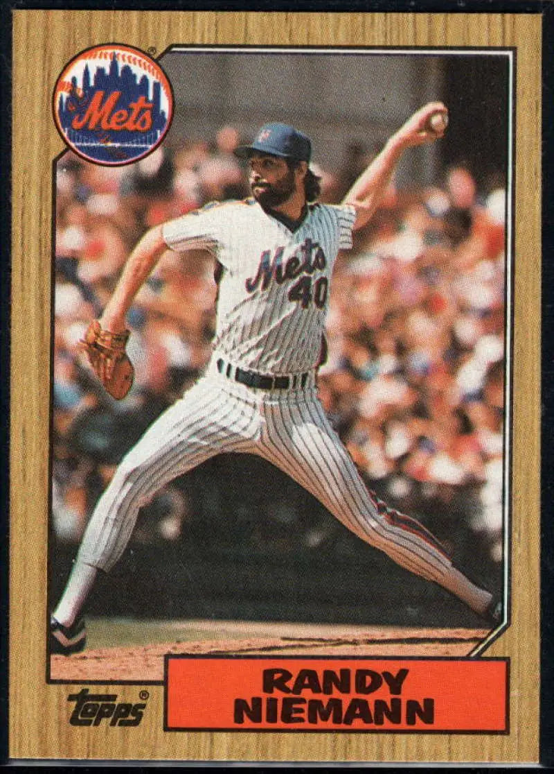 1987 Topps #147 Randy Niemann EX Excellent New York Mets Baseball Card - Baseball Card Single