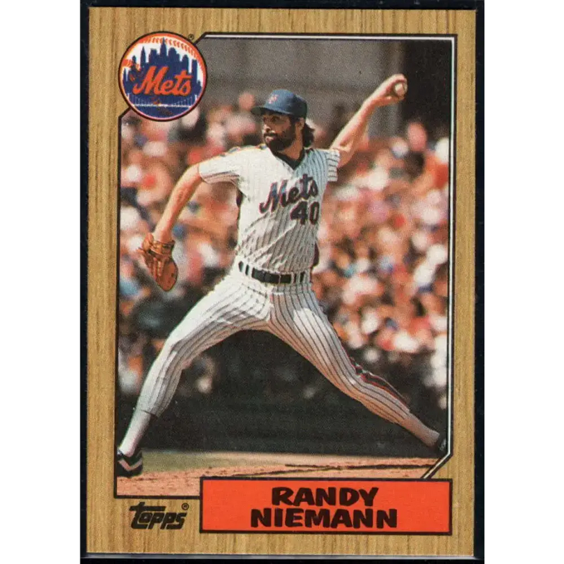 1987 Topps #147 Randy Niemann EX Excellent New York Mets Baseball Card - Baseball Card Single