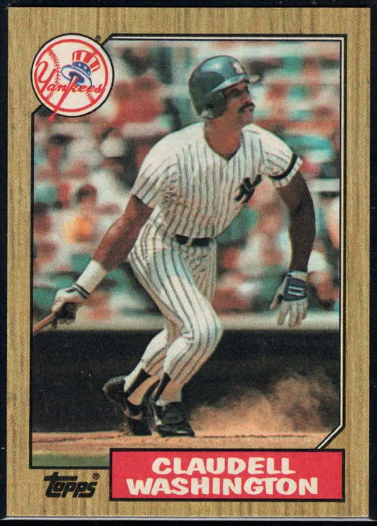 1987 Topps #15 Claudell Washington EX Excellent New York Yankees Baseball Card - Baseball Card Single