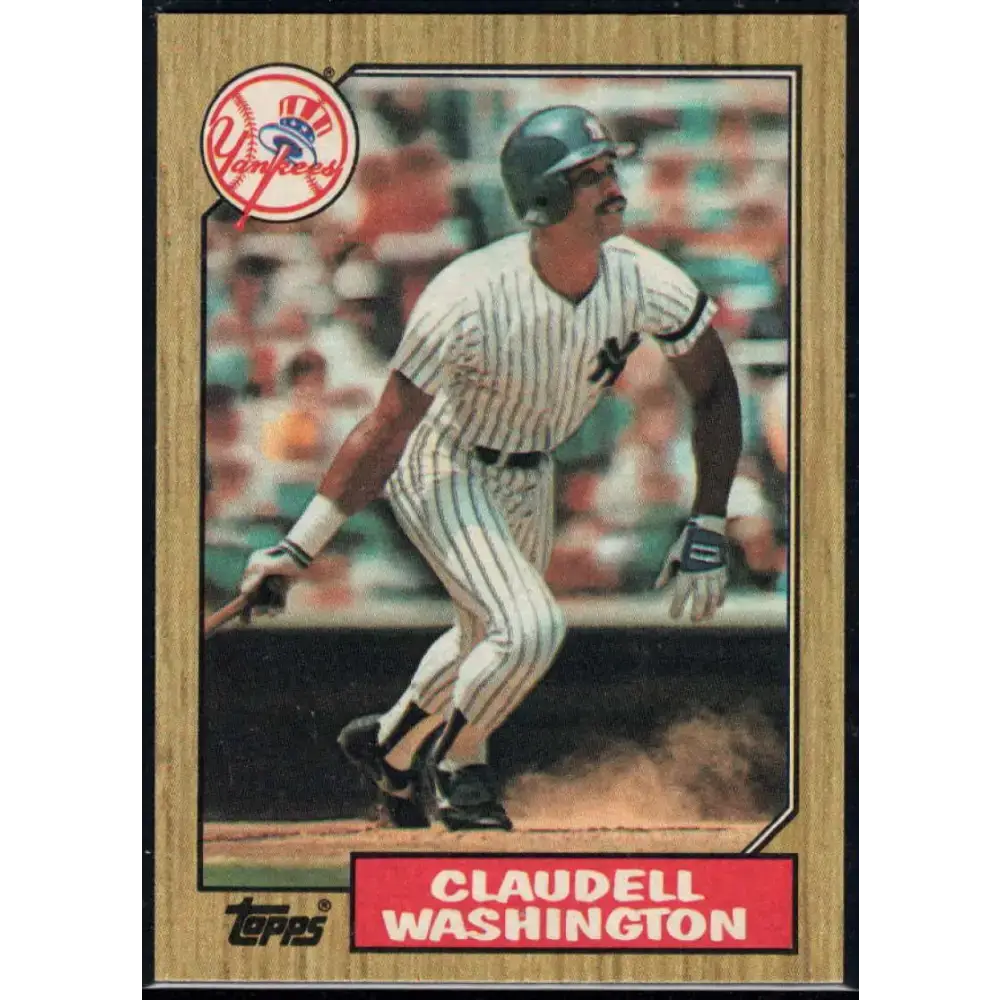 1987 Topps #15 Claudell Washington EX Excellent New York Yankees Baseball Card - Baseball Card Single