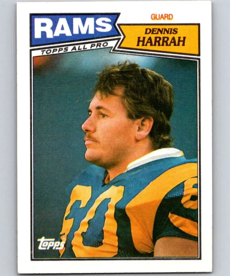 1987 Topps #152 Dennis Harrah EX Excellent Los Angeles Rams Football Card - Football Card Single