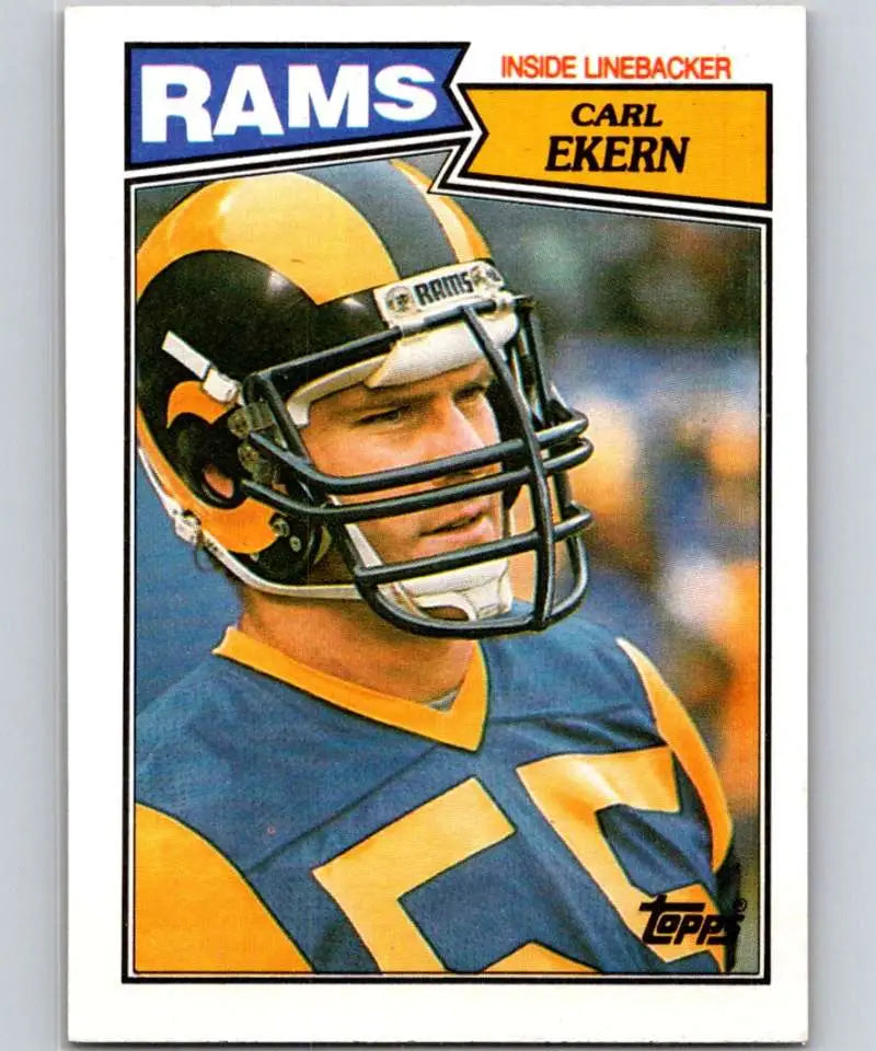 1987 Topps #155 Carl Ekern EX Excellent Los Angeles Rams Football Card - Football Card Single