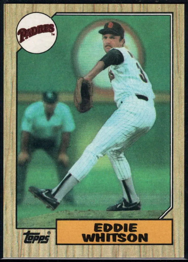 1987 Topps #155 Ed Whitson EX Excellent San Diego Padres Baseball Card - Baseball Card Single