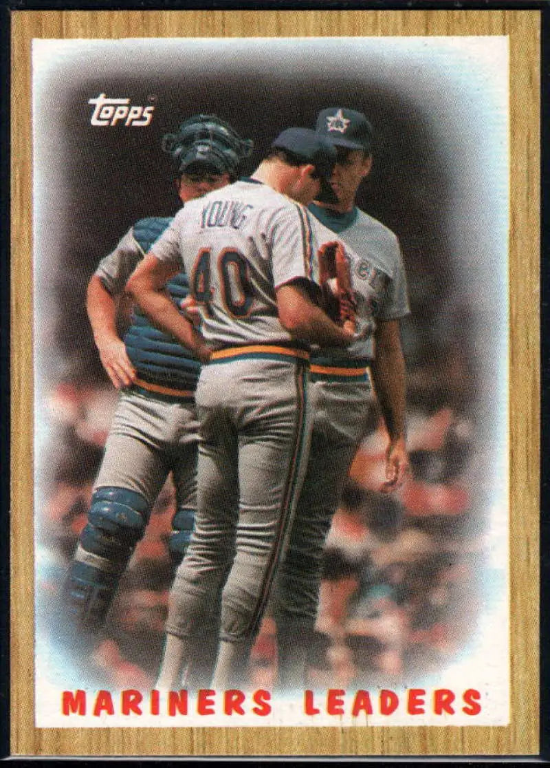 1987 Topps #156 Bob Kearney/Matt Young EX Excellent Seattle Mariners Baseball Card - Baseball Card Single
