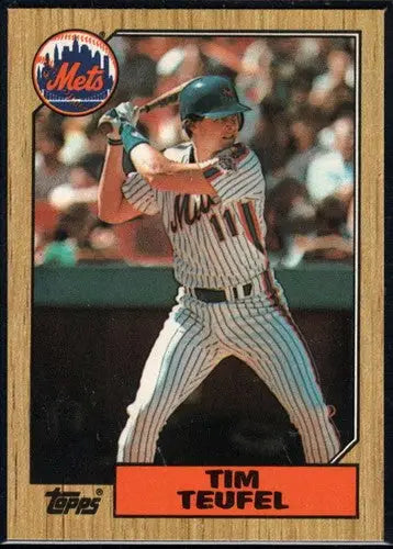 Authentic 1988 Topps Tim Teufel baseball card with original gloss, NM-MT condition