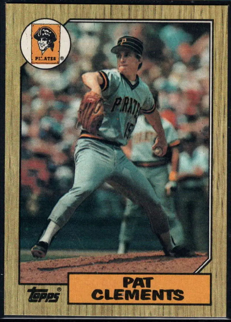 1987 Topps #16 Pat Clements EX Excellent Pittsburgh Pirates Baseball Card - Baseball Card Single