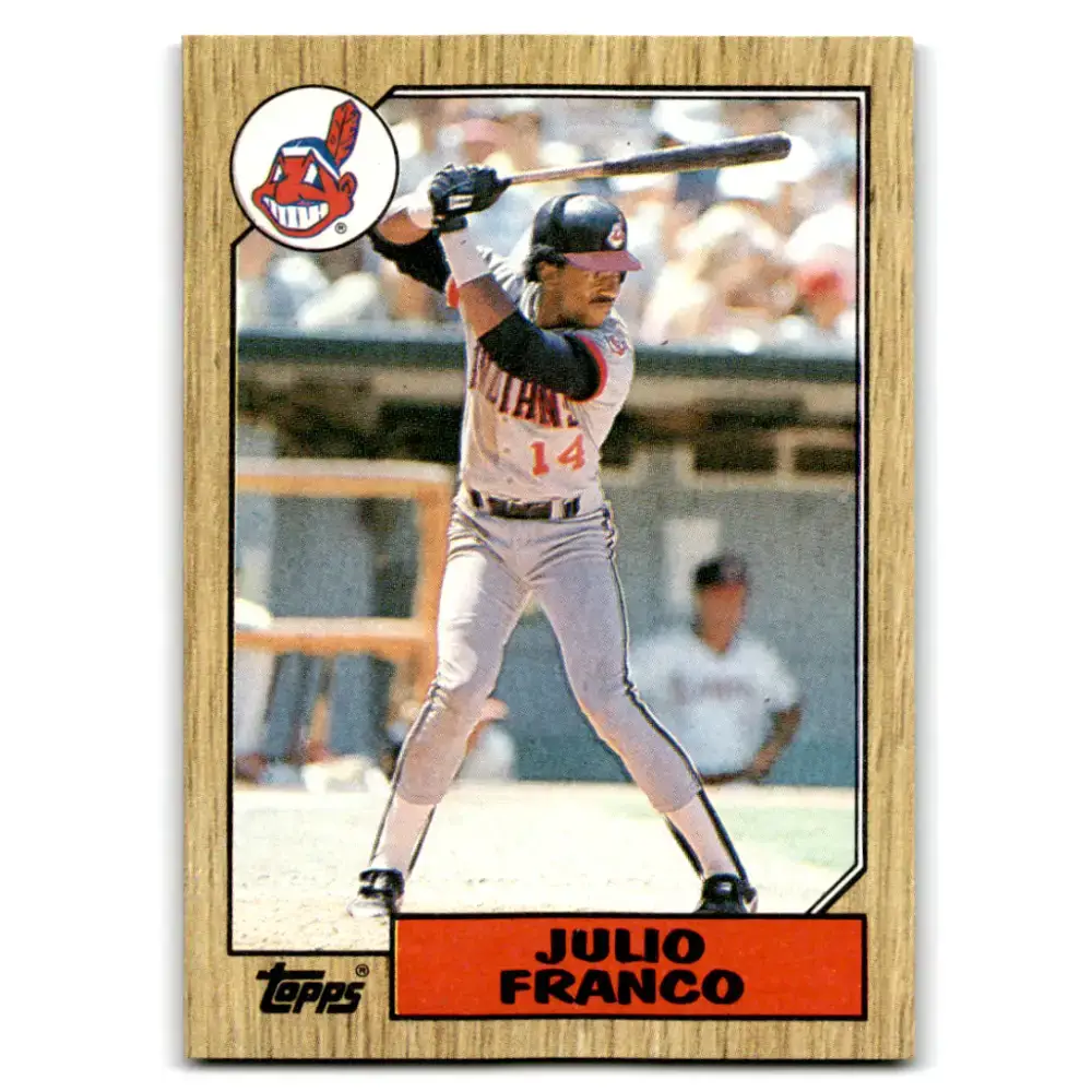 1987 Topps #160 Julio Franco EX Excellent Cleveland Indians Baseball Card - Baseball Card Single