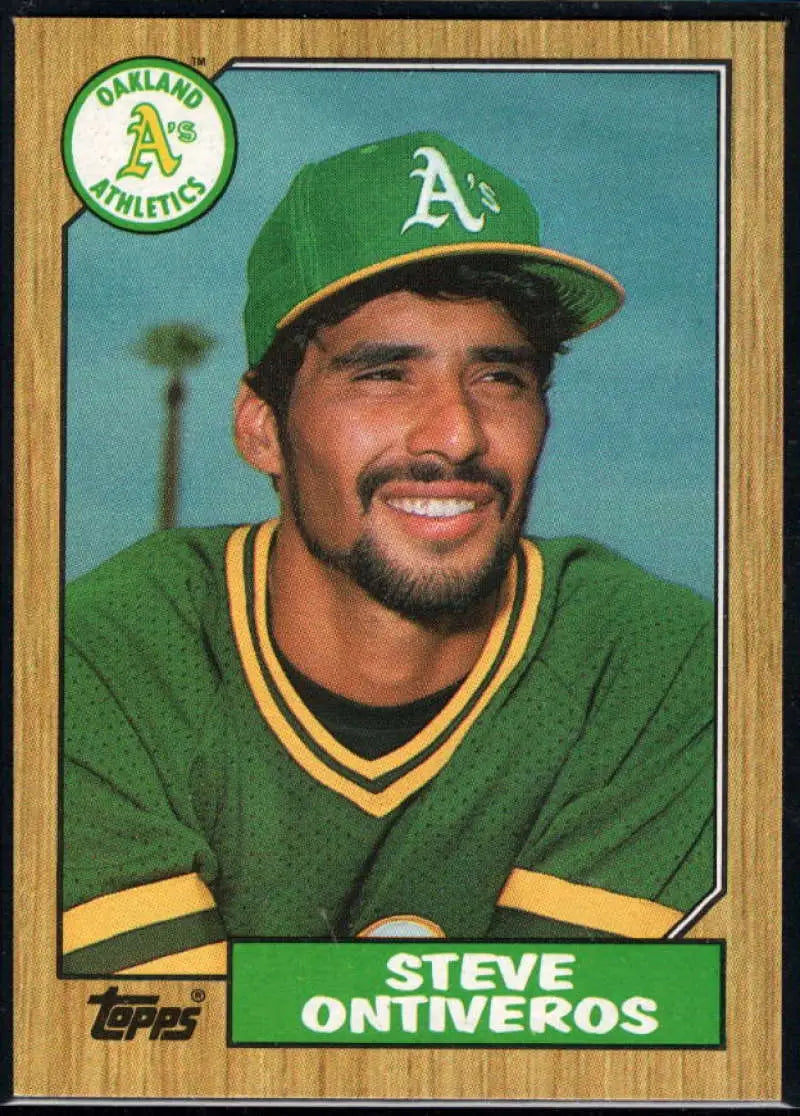 1987 Topps #161 Steve Ontiveros EX Excellent Oakland Athletics Baseball Card - Baseball Card Single