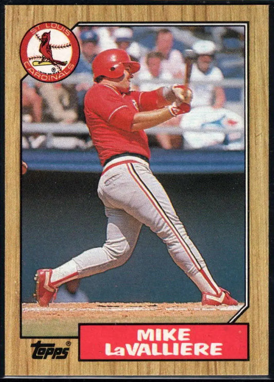 1987 Topps #162 Mike LaValliere EX Excellent RC Rookie St. Louis Cardinals Baseball Card - Baseball Card Single